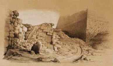 the base of the Meidum Pyramid by Weidenbach