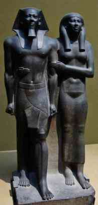 Menkaura and Khamerernebty II, by Jen