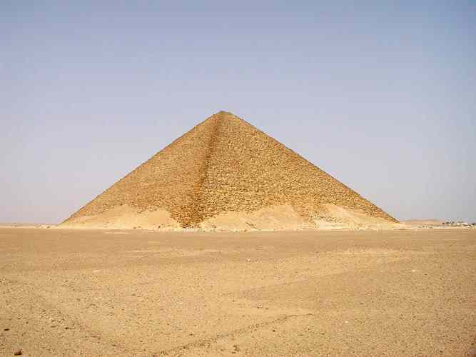 Perfect in form, flatter and darker than its' brothers at Giza, the Red Pyramid.